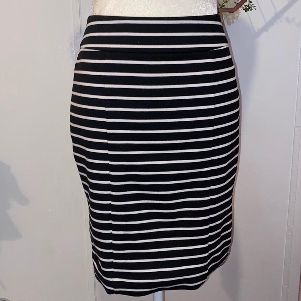 Michele Kors Black Skirt With White Stripes.